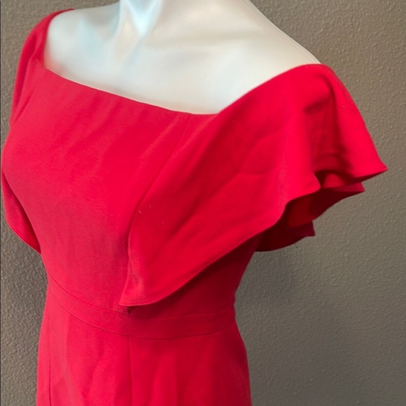 BCBGMaxAzria Vibrant Red Ruffle Mini Dress - Picture 4 of 15